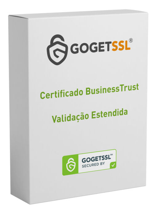 Certificado SSL GoGetSSL BusinessTrust EV Validação Estendida